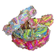 4 PC LOT Mermaid Non Slip Sequin Gold Rainbow   Headbands Fits Women and Girls