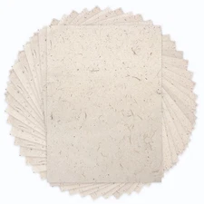50 Sheets A4 Natural Mulberry Paper Visible Leaves Fiber Rice Printable