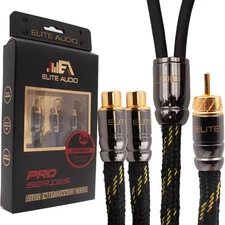 Pro Series 1.5 ft. 100% OFC Copper RCA Cable Y-Adapter - Single Male to Dual ...