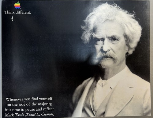 Apple Think Different  Poster Mark Twain  – 15" x 12"