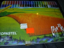  caran d'ache NEOPASTEL ART 48 COLOR ARTIST OIL PASTEL TIN BOX SWITZERLAND