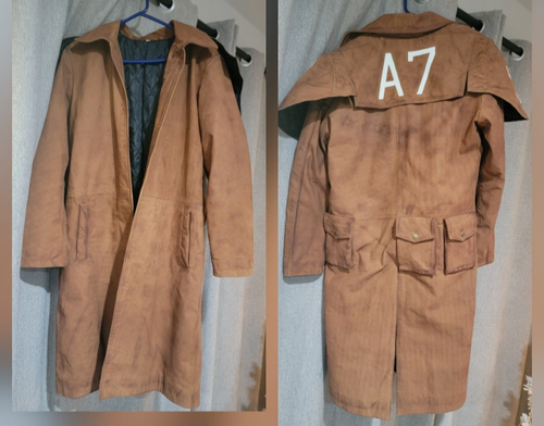 Adult Small A7 (13) Genuine Leather Open Ranger Trench Coat Duster Bear ...