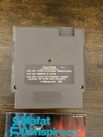 The Mafat Conspiracy Nintendo NES w/ Manual Tested Working