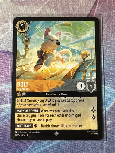 Lorcana Archazia's Island - Bolt - Superdog - 4/204 - Super Rare Mint . - Picture 1 of 1