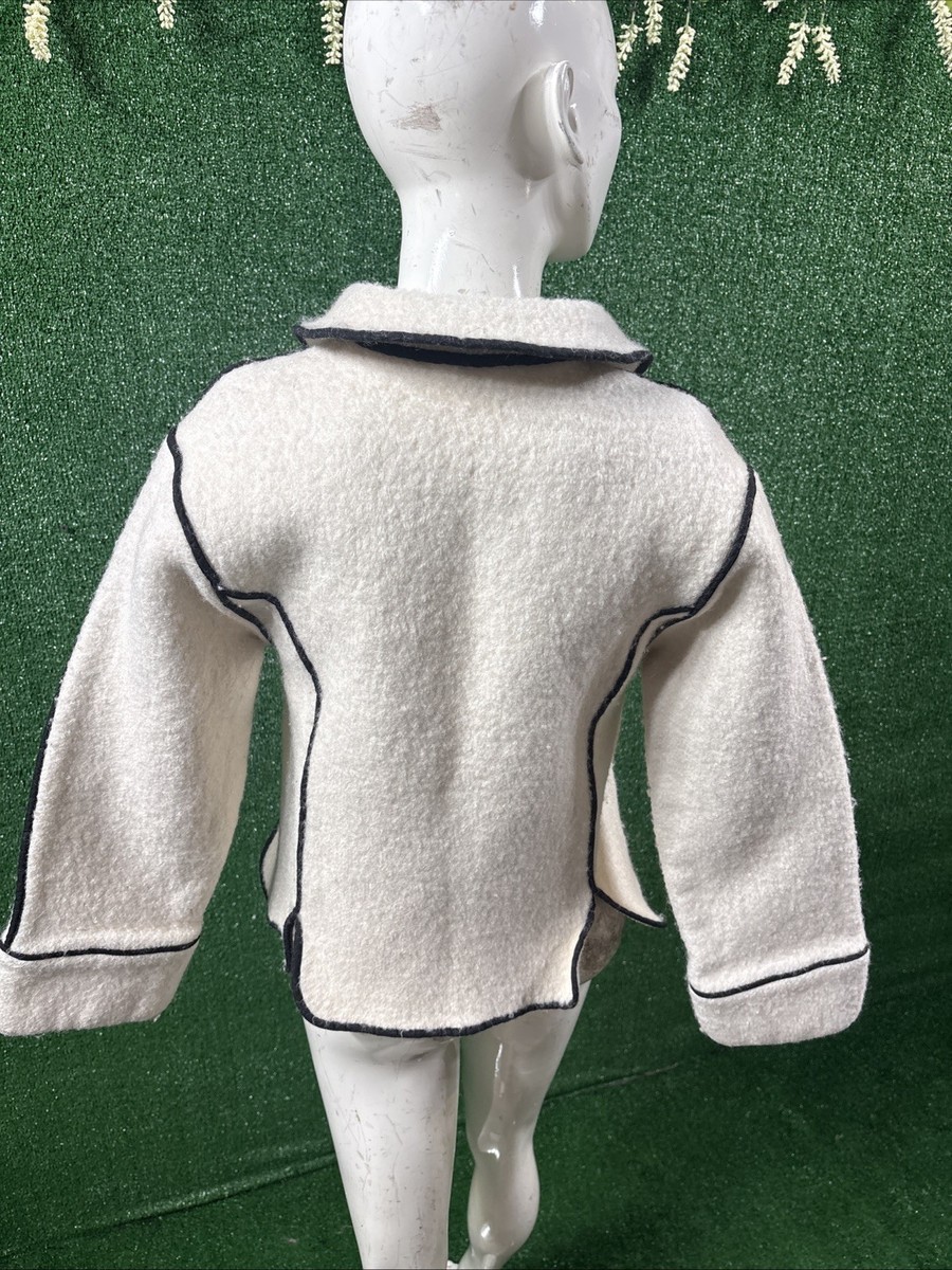 Modern Citizen Madison White Shearling Jacket Zip Front Cowl Neck Designer $198 View 6