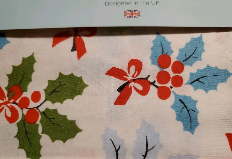 Cath Kidston Christmas Holly Berry 1 par de fronhas padrão 21 x 28 algodão - Imagem 2 de 4