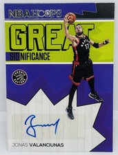 2016-17 NBA Hoops Jonas Valanciunas Great Significance Auto SP RARE TOR Raptors