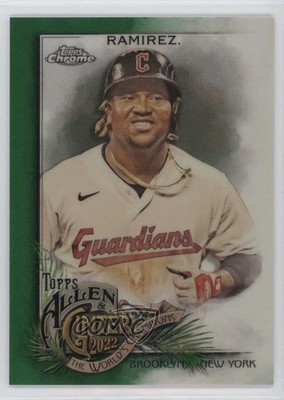 2022 Topps Allen & Ginter Chrome Green Refractor 90/99 Jose Ramirez #87 09dw