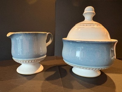 Denby Castile Blue Sugar and Creamer set