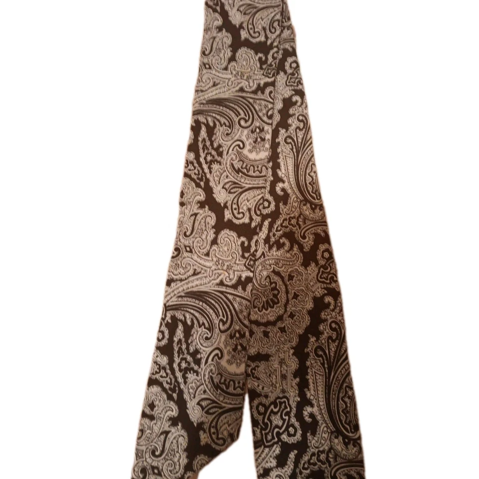 Dark Blue Paisley Head Scarf Extra Long - Image 4 of 4