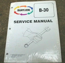 BURKEEN B30 Vibratory Plow Trencher Service Manual repair shop maintenance book