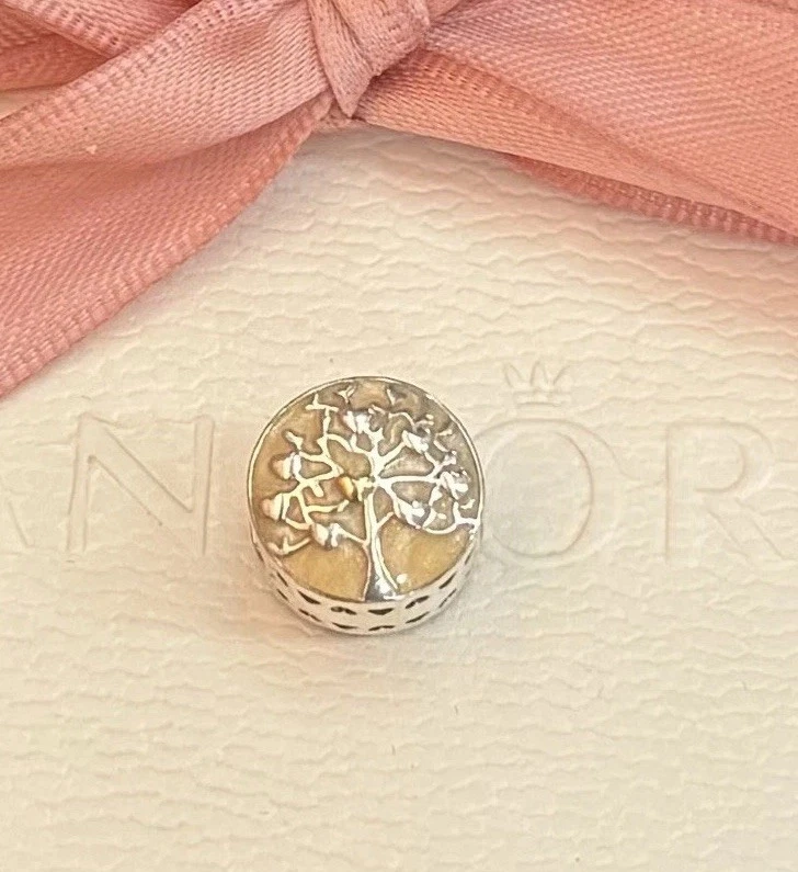Original Pandora Charm „Familien Stammbaum“ 14 Karat vergoldet #792106EN23