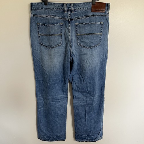 Pantalones de mezclilla para hombre Tommy Bahama calce clásico lavado claro relajados talla 40 X 30 - Imagen 14 de 14