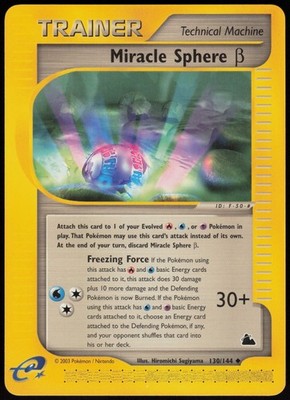 Miracle Sphere β 130/144 Skyridge Uncommon Pokemon Karte - NM