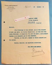 ● NOGENT en BASSIGNY 1922 Thuillier Lefrant coutellerie lettre M. PROT à Thiers