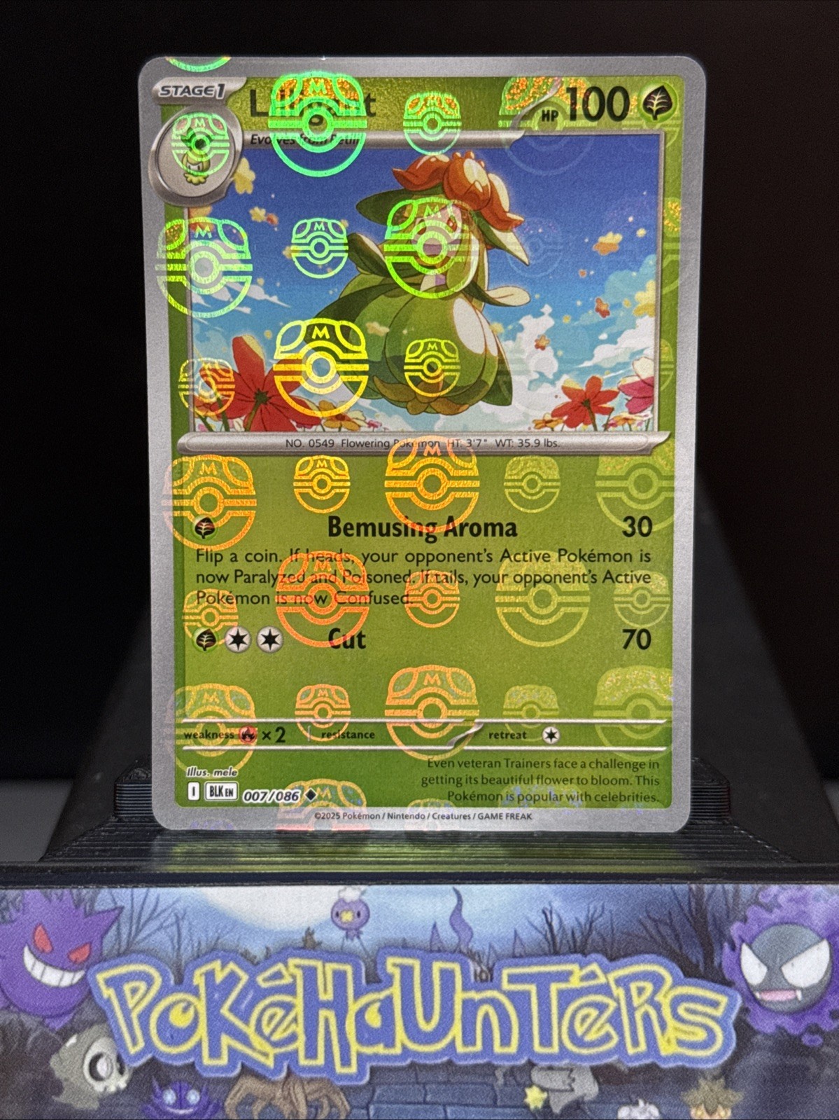 Pokemon Card Pokemon Lilligant 007/086 Master Ball Black Bolt Near Mint