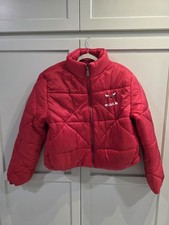 Women's Full Zip Cropped Chicago Bulls Puffer Jacket Wear By Erin Andrews NWT