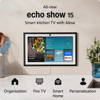 Echo Show 15 Full HD 15,6 Smart Display mit Alexa und Fire TV integriert
