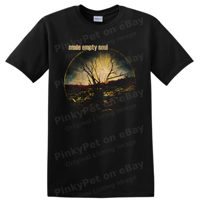 Smile Empty Soul Self Titled Rock Band T Shirt Distressed Art Graphic Raw Tee