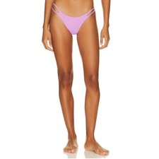 L Space Bikini Bottom Medium Jewel Purple Wilder Double Strap Summer Beach Swim
