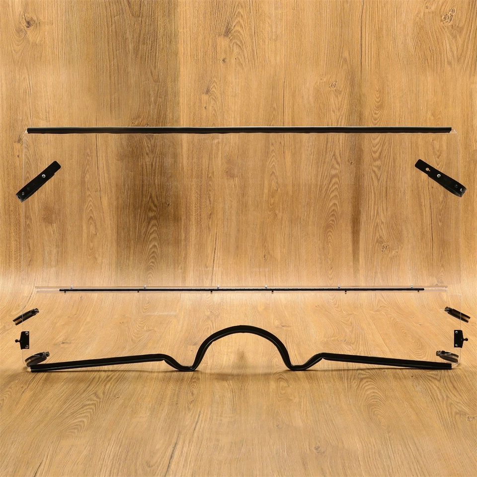 Parabrisas completos plegables delanteros transparentes de 1/4" para 04-13 Yamaha Rhino 450 660 700 UTV Foto 2 de 4