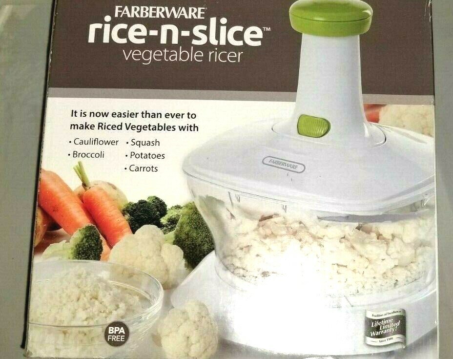 Farberware 5225958 Rice-n-slice Manual Vegetable Ricer White/green