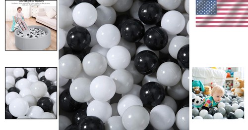 100 Crush Proof Soft Plastic Ball Pit Balls - Safe & Colorful Fun for Kids - Picture 2 of 11