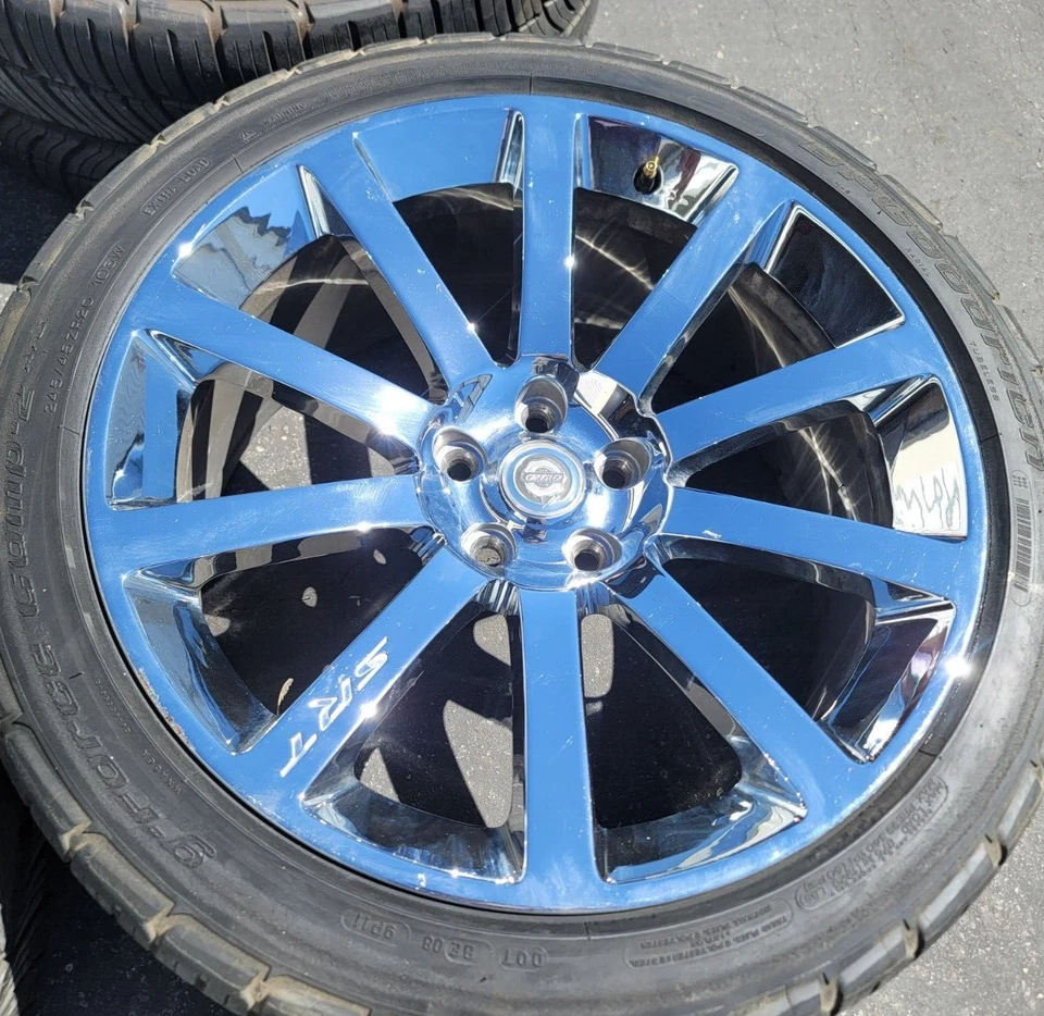1) 2005-2010 Chrysler 300 OEM CHROME Wheel SRT8 20" FACTORY 10 Spoke RIM Foto 2 de 4