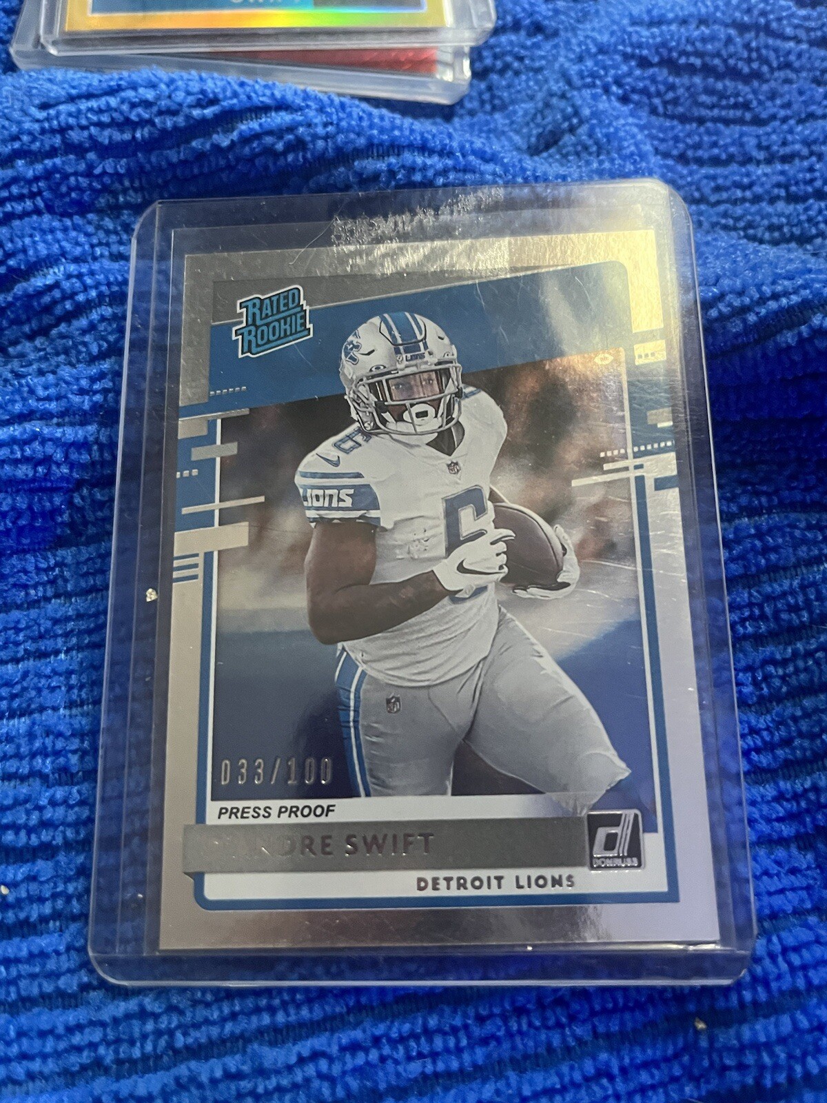 2020 Panini Donruss - Rated Rookie Press Proof Silver #309 D'Andre Swift /100