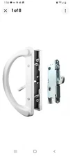 HauSun Patio Sliding Glass Door Handle Set Replacement White Mortise Lock White