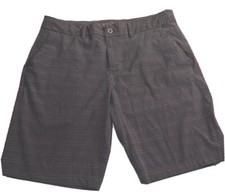 Hang Ten GRAY Hybrid Board Shorts Size 36 Quick Dry 4Way Stretch Drawstring Zip