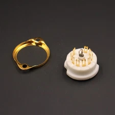 4pcs Noval socket, 9pin golden tube socket