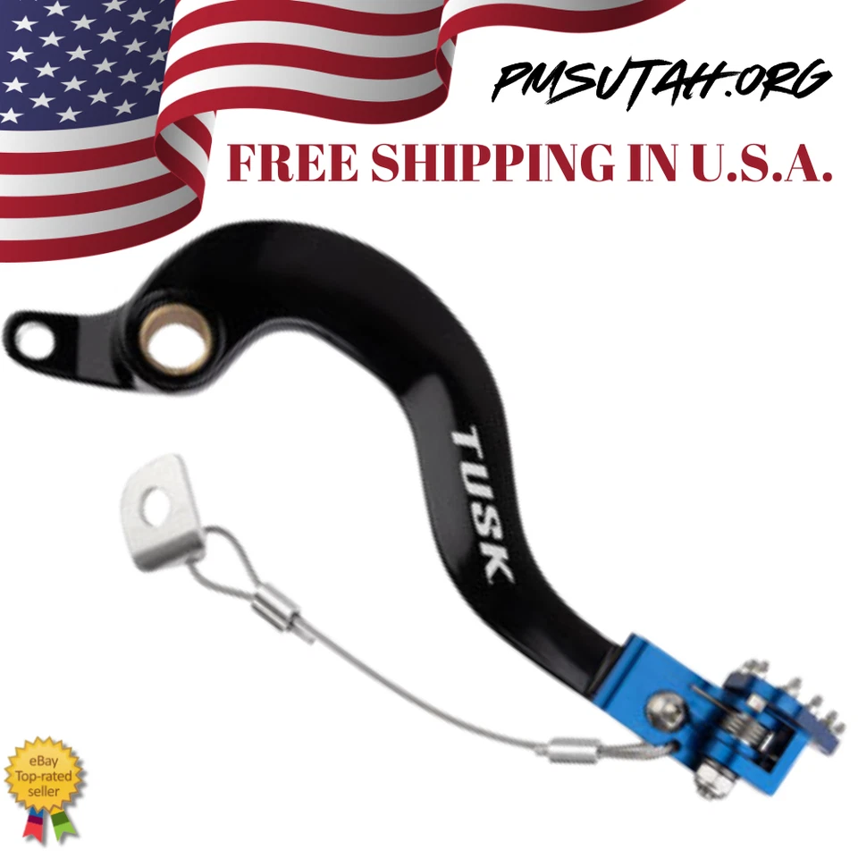 Pedal de freno Tusk 2015-2025 Yamaha WR250F WR 250F derecho 2024 2023 palanca de pie azul Foto 2 de 4