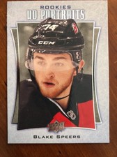 2016-17 UD Hockey Series 2 UD Portraits Rookies #P-99 Blake Speers