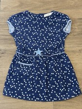 Stella McCartney Kids Dress - Blue Corduroy w/ Stars + Attached Belt - Size 5
