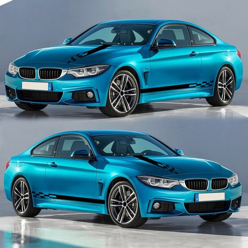 5Pcs Car Side Door Body Hood Rearview Mirror Decal Stripes Sticker Racing L5M2 - Picture 7 of 8