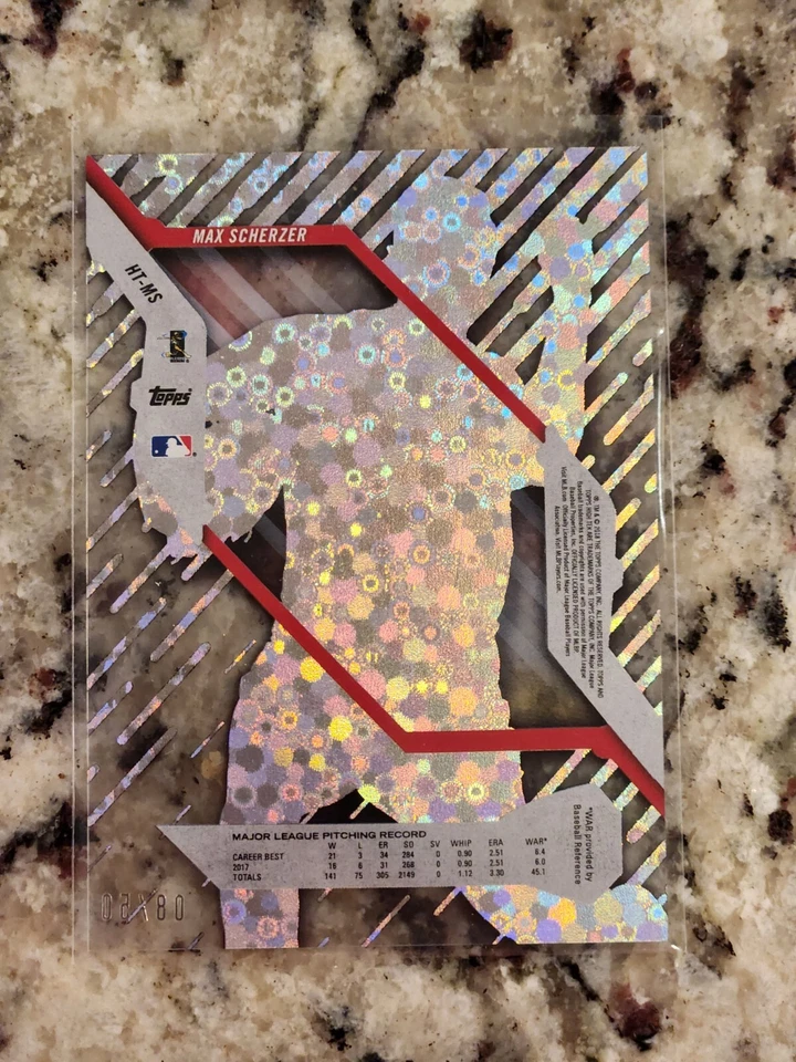 2018 High Tek Pattern 1 Waves/Diagonals Black Orbit Diffractor /50 Max Scherzer - Image 2 of 2