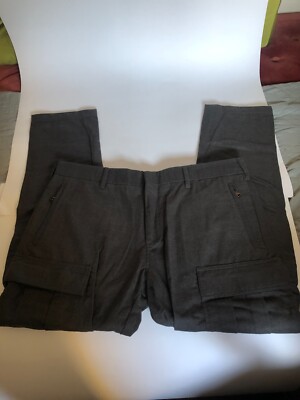 パンツ Neil Barrett Wool Cargo Trousers NWT Men Neil Barrett Gray Wool Blend Flannel Cargo Pants 35 Made