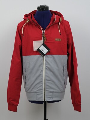 Mazine Übergangsjacke Gr. S Campus Classic Jacke Herren Grau and Rot #72B2