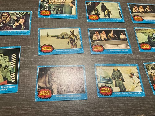 RARE Lot Of 14 1977 TOPPS STAR WARS Trading Cards - BLUE Series - Picture 5 of 18