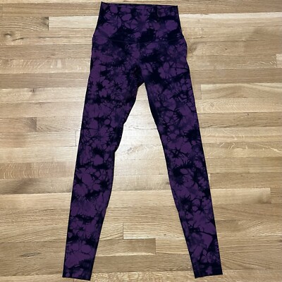 Lululemon Wunder Under Tie-dye Shibori Darkest Magenta Purple