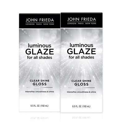 John Freida Luminous Glaze Clear Shine Hair Gloss, Anti-Fade 6.5 oz 2 Pack