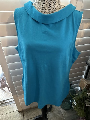 Women’s Lane Bryant Plus Size 18 (2X) Sleeveless Turquoise Blouse Women’s Lane Bryant Plus Size 18 (2X) Sleeveless Turquoise Blouse