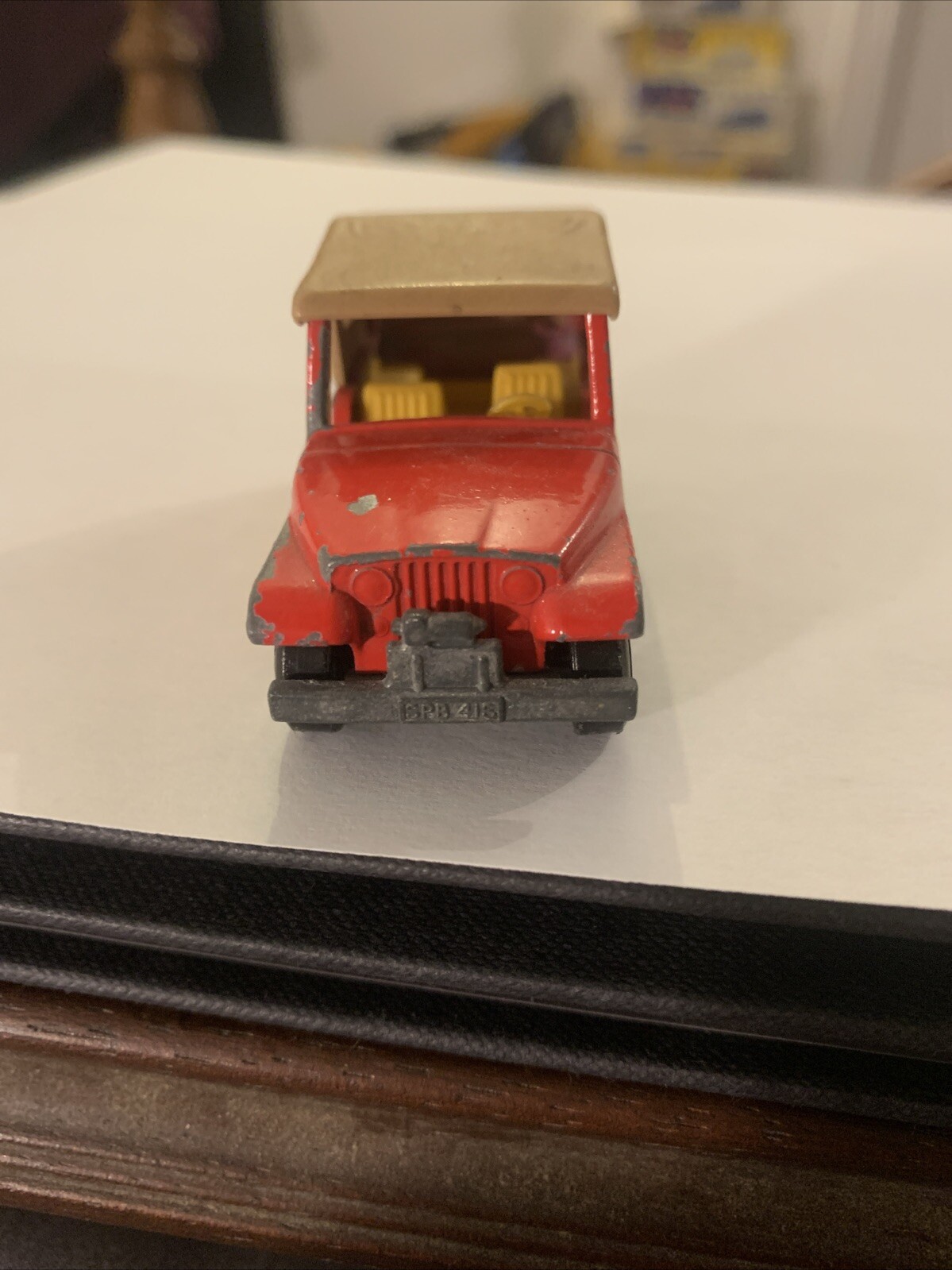 Vintage England Matchbox Lesney Superfast 1977 No.53 CJ6 Jeep Red/Tan Roof