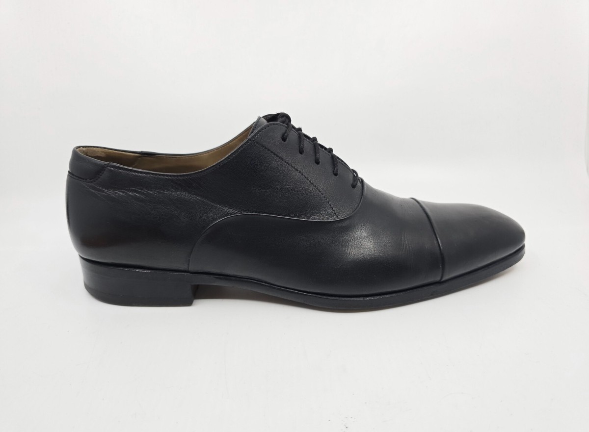 Magnanni Black Leather Cap-Toe Derby Magnanni Cap Toe Lace Up Harlan – Carriere Menswear main image 2