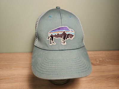 Patagonia Buffalo Snapback Trucker Hat In Aqua Blue