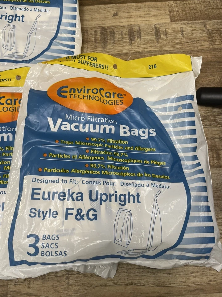 Lot of 5 - 3 Pack EUREKA (13 Total) Upright F&G Vacuum Cleaner Dust Bags 52320 - Image 2 of 4