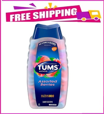 TUMS Ultra Strength Chewable Antacid Tablets, Assorted Berries, 265 ct.