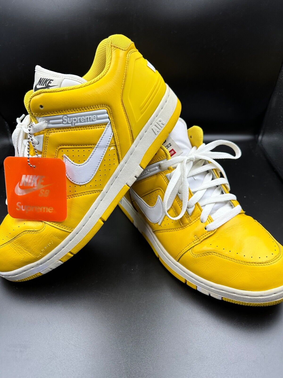 Nike AF2 Supreme SB Low Yellow World Famous AA0871 717 Size 12 Free Shipping