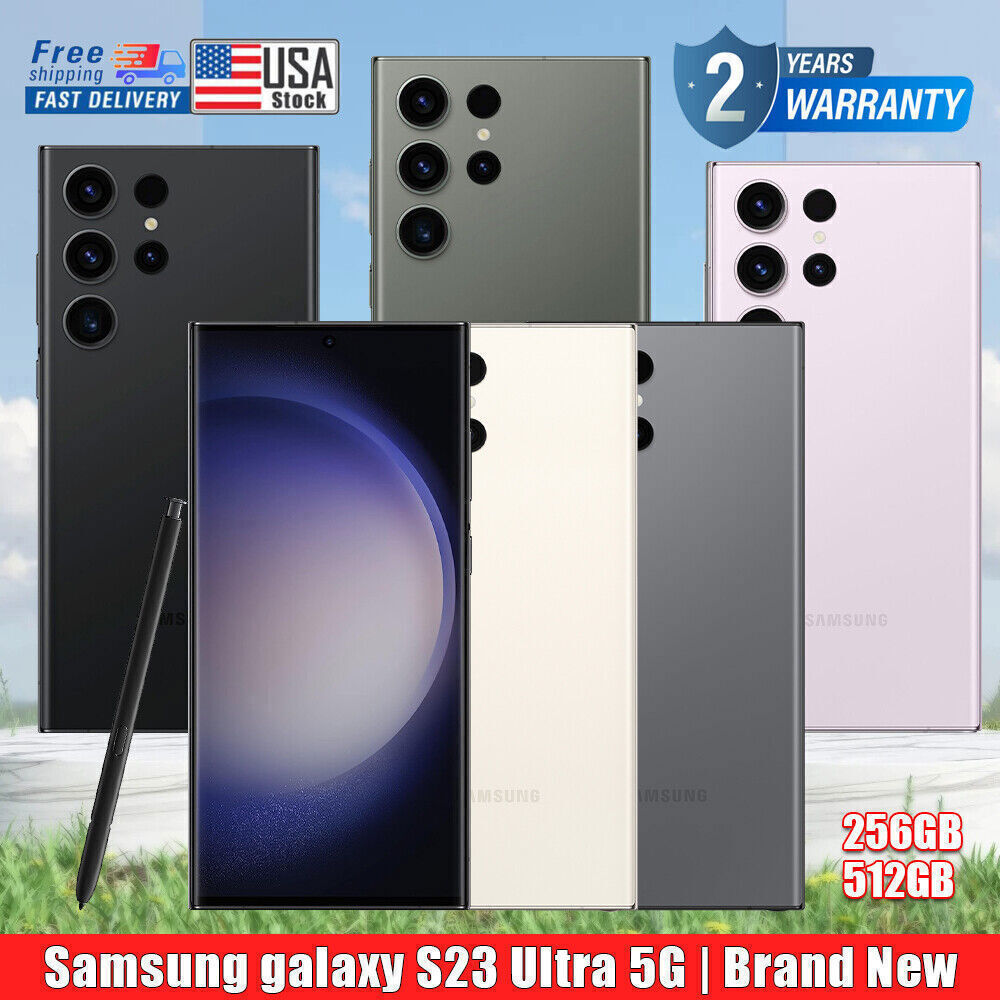 New Sealed Samsung Galaxy S23 Ultra Unlocked 256GB 512GB All GSM+